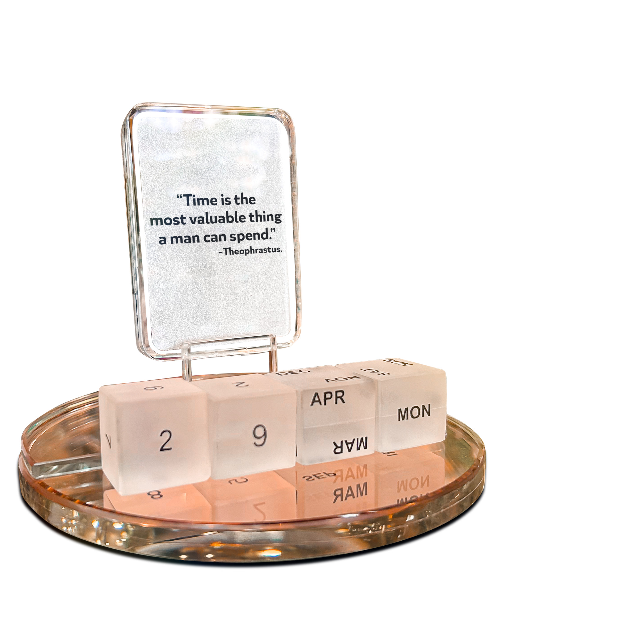 Crystal Perpetual Calendar | A Timeless Desk Momento
